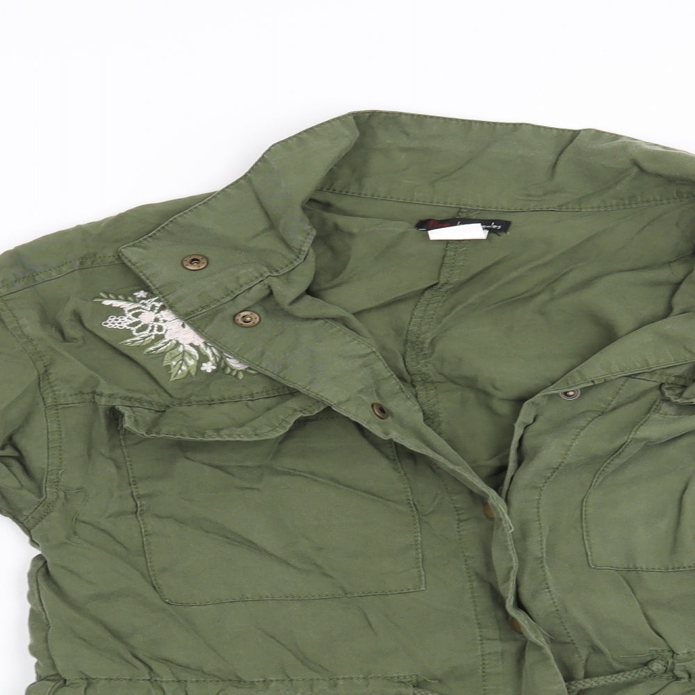 Preworn Womens Green Floral  Jacket  Size S