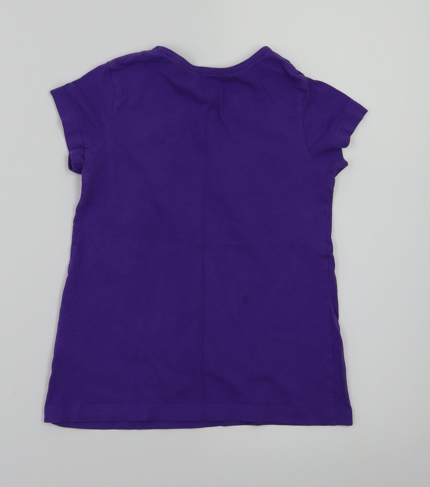 ice age  Girls Purple Animal Print  Basic T-Shirt Size 4-5 Years
