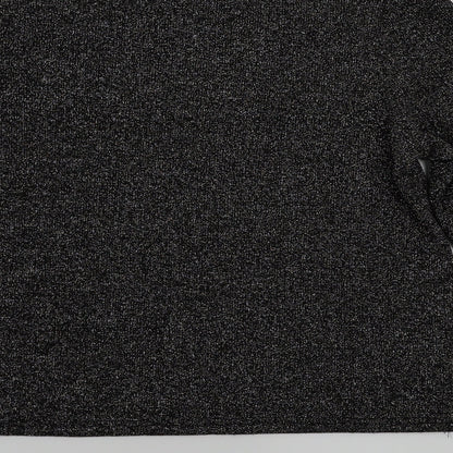 Brand and care label for H&M women’s grey basic t-shirt, size XS