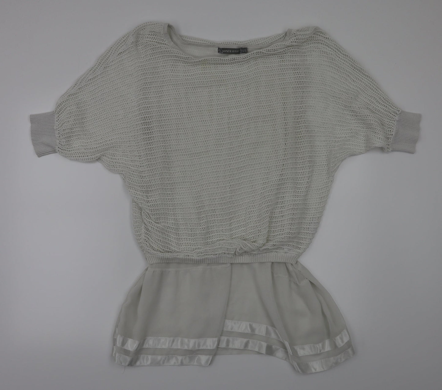 uince otto  Womens White   Basic T-Shirt Size L