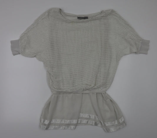 uince otto  Womens White   Basic T-Shirt Size L