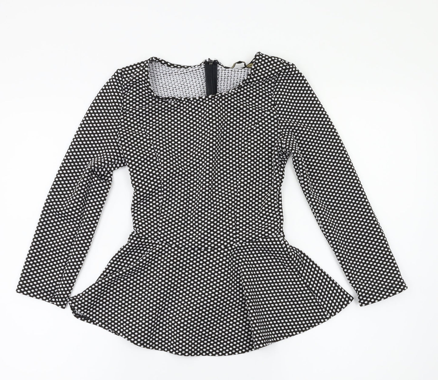 classic tricot  Womens Black Polka Dot  Basic T-Shirt Size M