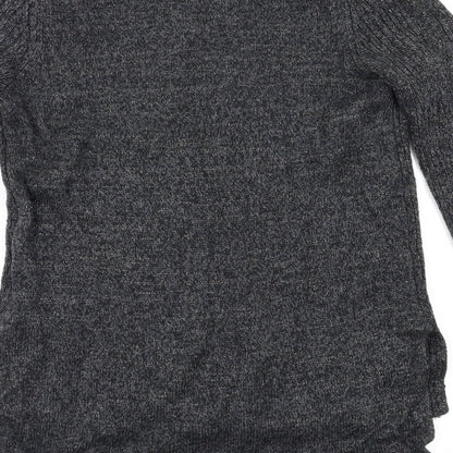 Brand and care label for H&M women’s black jumper, size S