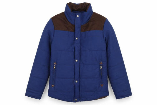 Front view of Preworn women’s blue jacket, size M
