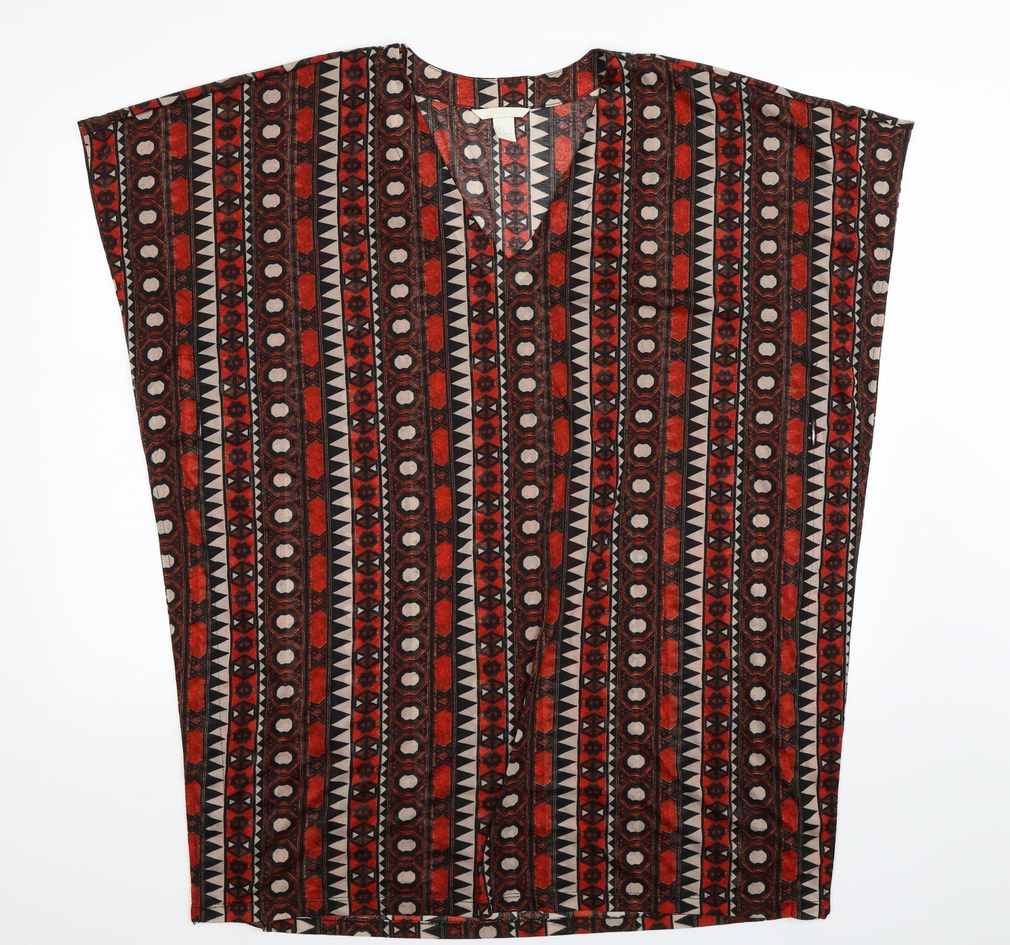 H&M Womens Multicoloured Geometric  Basic Blouse Size L  - Oversized