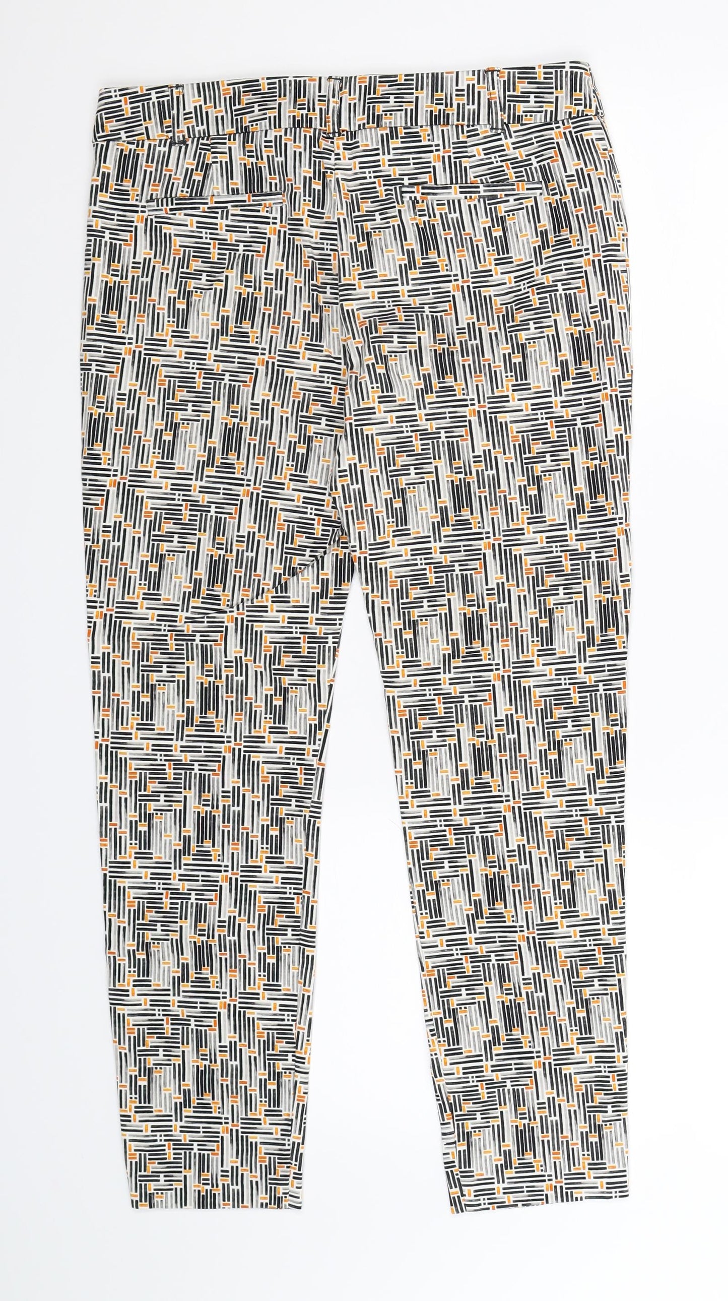 NEXT Womens Multicoloured Geometric  Trousers  Size 8 L26 in