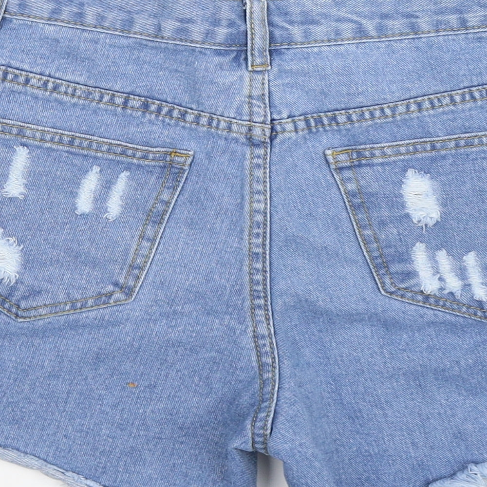 Momokrom Womens Blue  Denim Hot Pants Shorts Size 6