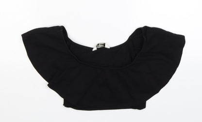 Additional front view of Miss Selfridge women’s black cropped tank, size UK 6
