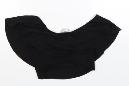 Back view of Miss Selfridge women’s black cropped tank, size UK 6