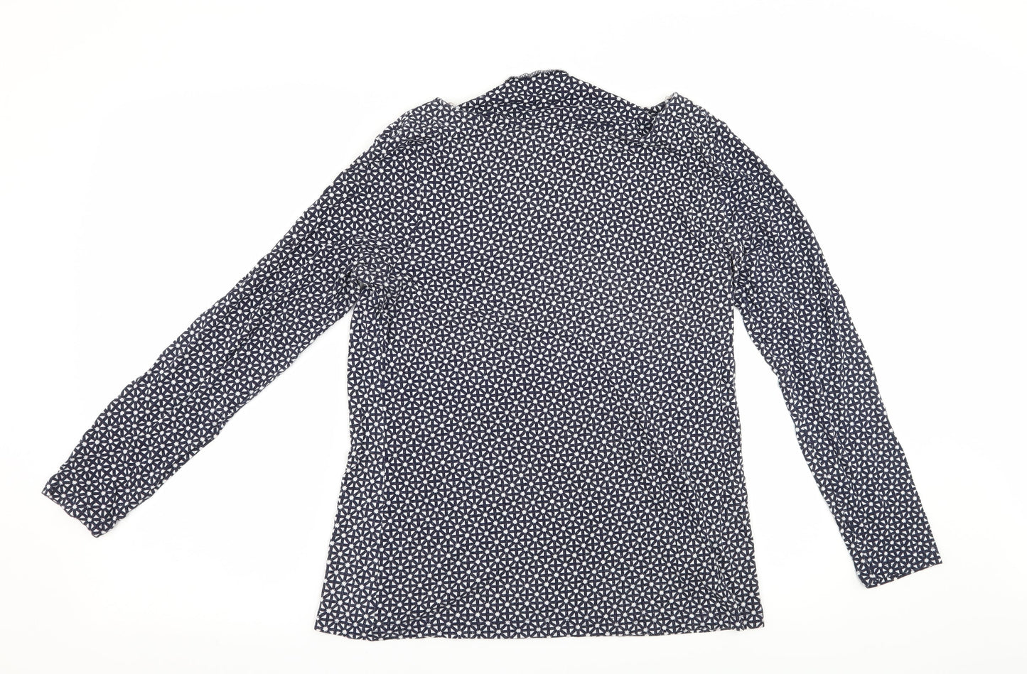 M&S Womens Blue Argyle/Diamond  Basic T-Shirt Size 14