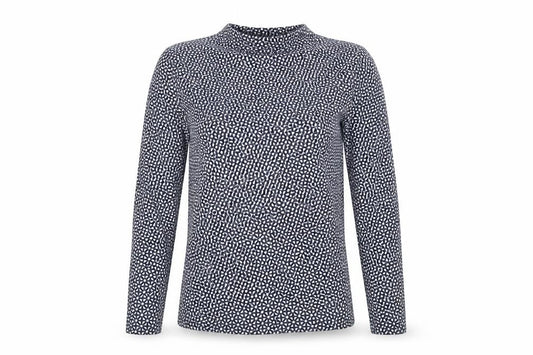 M&S Womens Blue Argyle/Diamond  Basic T-Shirt Size 14