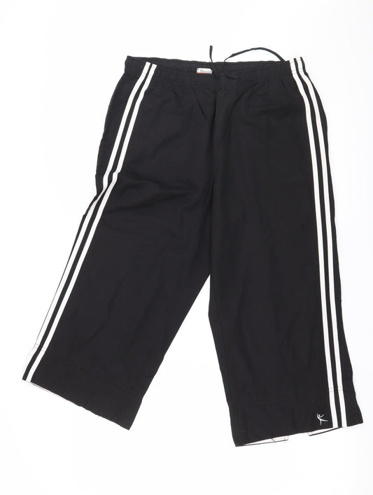 Danskin Womens Black   Jogger Trousers Size 10 L20 in
