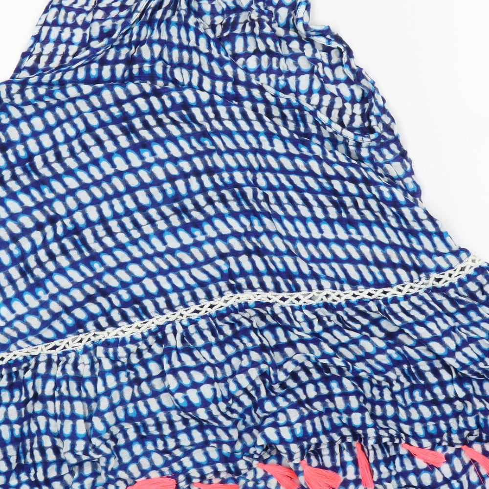 Papaya Womens Blue Polka Dot  Basic Blouse Size S
