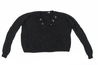 Additional front view of Papaya women’s clear jumper, size M