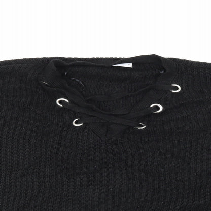 Close-up detail of Papaya women’s clear jumper, size M