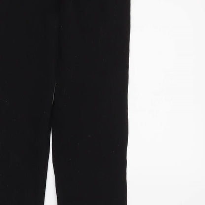 Brand and care label for Denim & Co. women’s black denim trousers, size UK 4, 25-inch leg