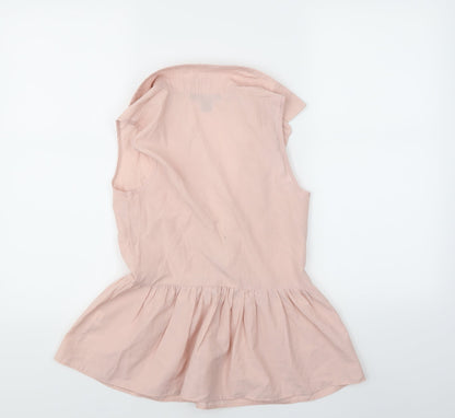 Back view of Atmosphere women’s pink tunic blouse, size UK 4
