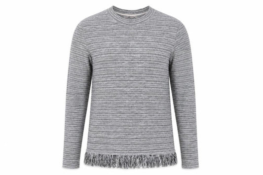 H&M Girls Grey Striped  Pullover Jumper Size 14 Years
