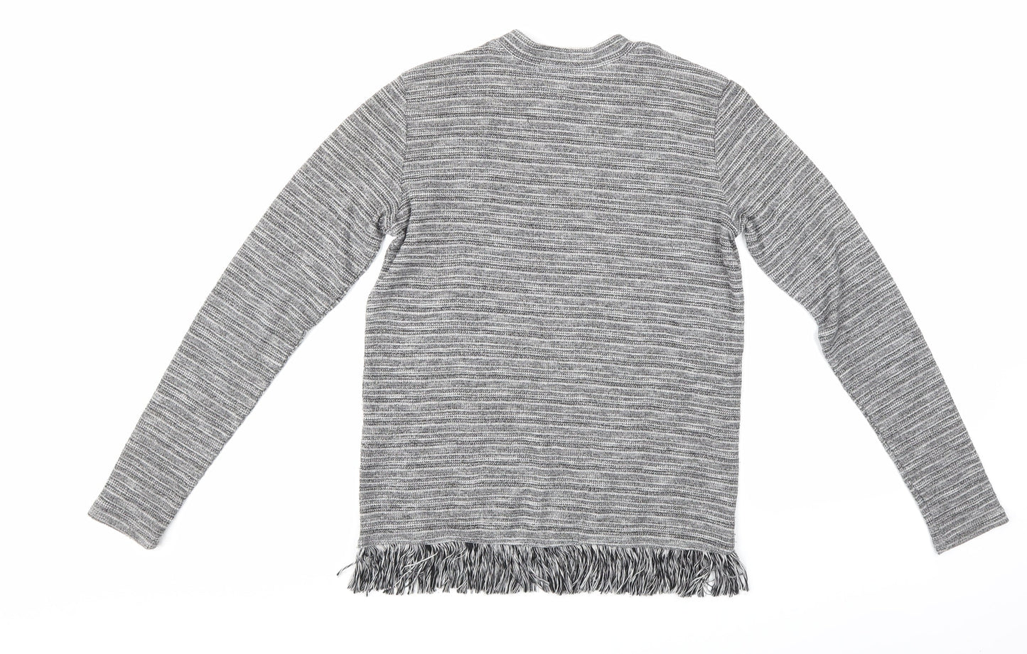 H&M Girls Grey Striped  Pullover Jumper Size 14 Years