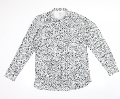 Additional front view of Next men’s black geometric button-up, size L