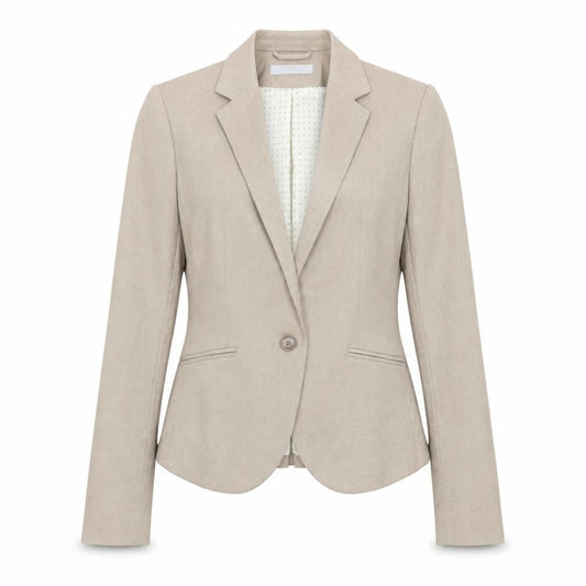 Front view of H&M women’s brown jacket blazer, size UK 34