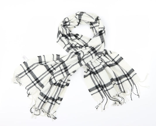 Primark Womens White Plaid   Shawl/Wrap
