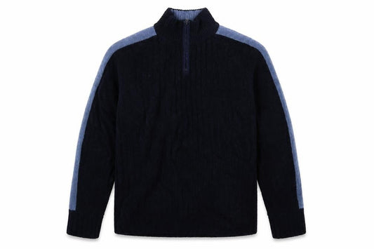 Front view of Burton men’s blue jumper, size M
