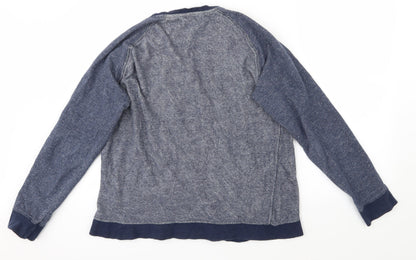 Back view of English Laundry men’s blue jumper, size L
