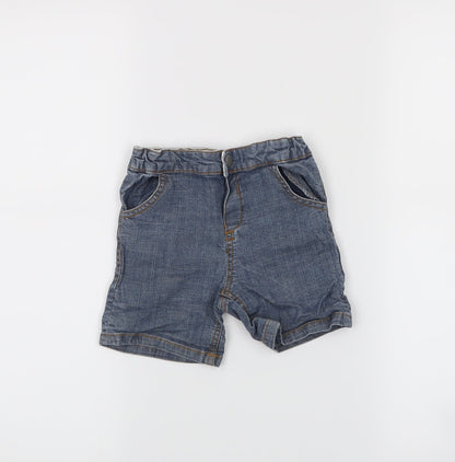 Additional front view of Babies boys’ blue cropped jeans, size 12-18, months