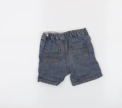Back view of Babies boys’ blue cropped jeans, size 12-18, months