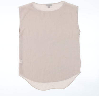 Back view of Warehouse women’s green striped basic tank, size UK 10