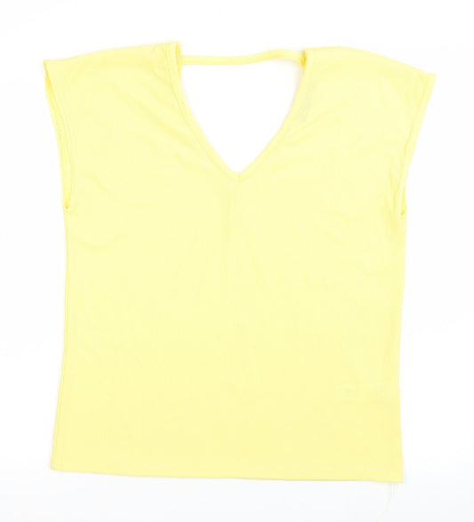 Boohoo Womens Yellow   Basic T-Shirt Size 14