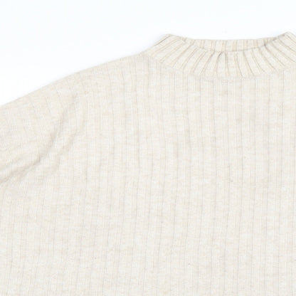 Close-up detail of New Look women’s beige jumper, size S