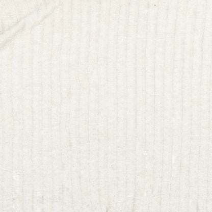 Brand and care label for New Look women’s beige jumper, size S