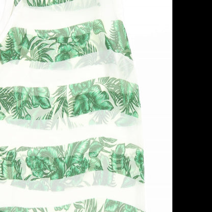 Next Womens Green Floral  A-Line  Size 12
