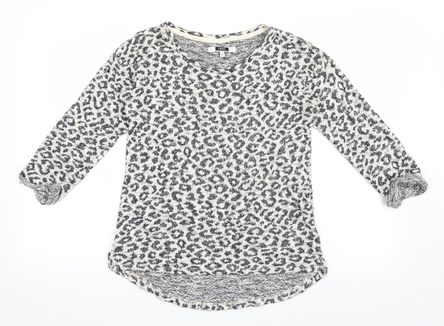 NEXT Womens Grey Animal Print  Pullover Jumper Size 6