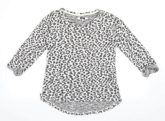 NEXT Womens Grey Animal Print  Pullover Jumper Size 6