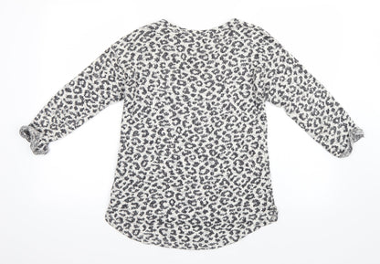 Back view of Next women’s grey animal print jumper, size UK 6