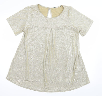 Front view of Blooming Marvellous women’s gold basic blouse, size UK 16