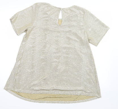 Back view of Blooming Marvellous women’s gold basic blouse, size UK 16