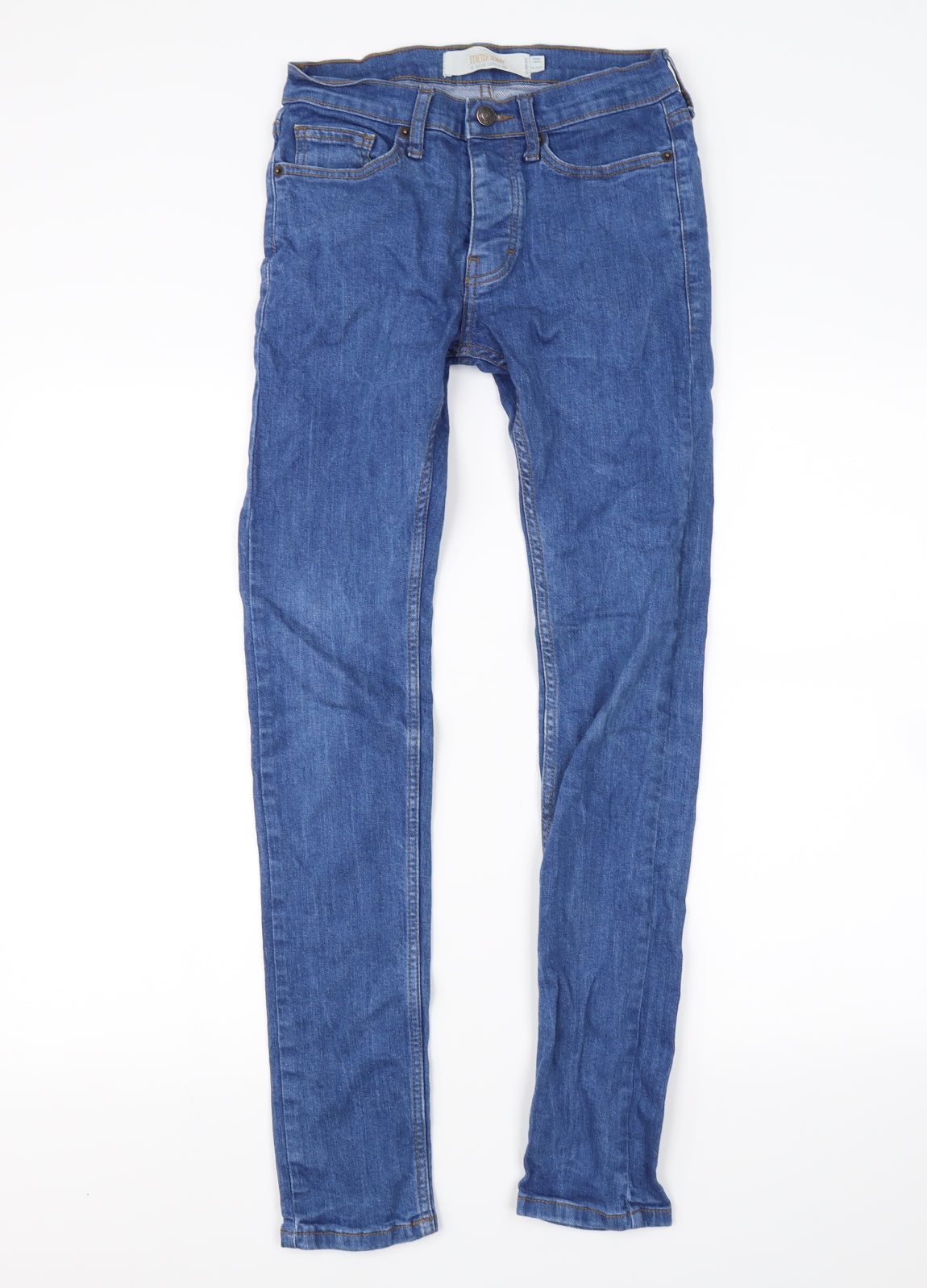 Topman Mens Blue   Straight Jeans Size 28 in L28 in
