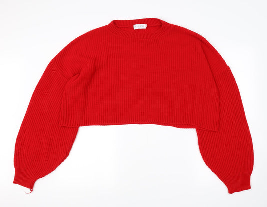 In the Style Womens Red   Pullover Jumper Size 10