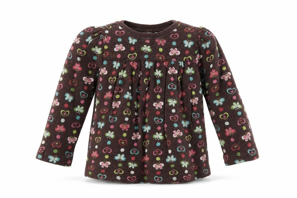 Jumping Beans Girls Brown Animal Print  Pullover T-Shirt Size 3 Years