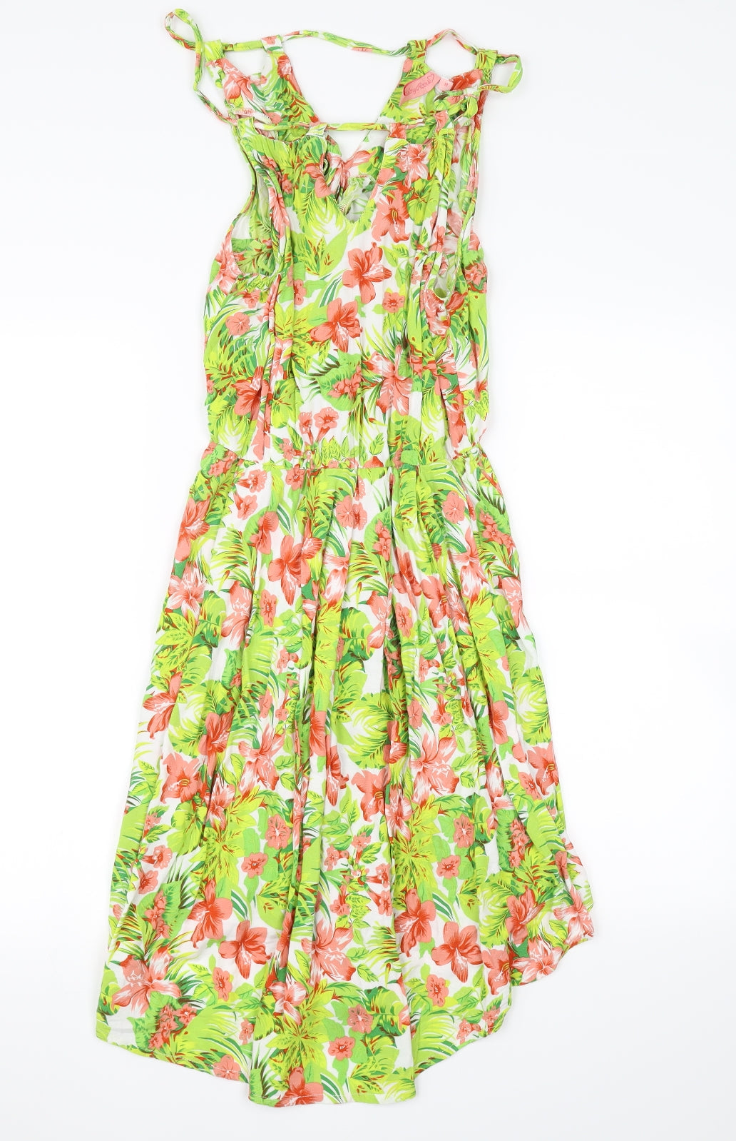 Ruby Rox Womens Green Floral  Fit & Flare  Size M