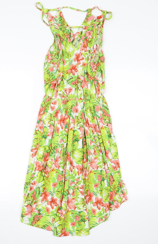 Ruby Rox Womens Green Floral  Fit & Flare  Size M