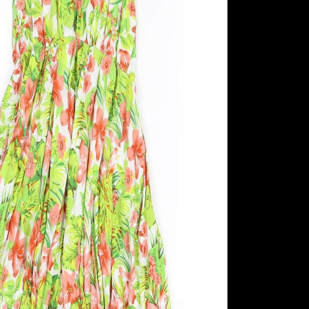 Ruby Rox Womens Green Floral  Fit & Flare  Size M