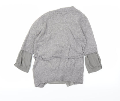 Back view of Next women’s grey basic t-shirt, size UK 8