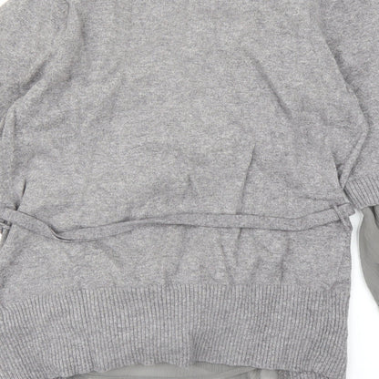 Brand and care label for Next women’s grey basic t-shirt, size UK 8