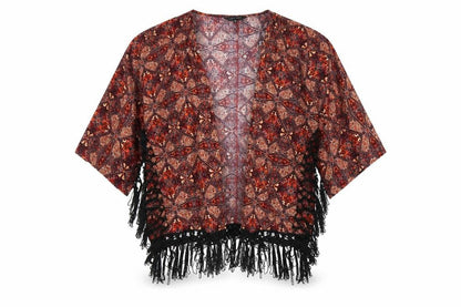 Front view of New Look women’s brown cardigan jumper, size UK 10