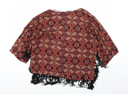 Back view of New Look women’s brown cardigan jumper, size UK 10